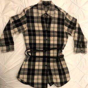 Theory buffalo plaid button down